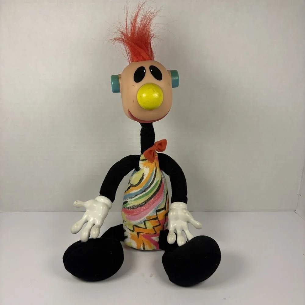 Vtg 1994 JIBBA JABBA JIBBER JABBER Red Hair Mohawk Noisy Toy Doll 15